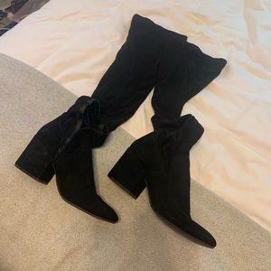 Dolce Vita Thigh High Black Suede Boots